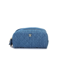 Джимовая косметичка Женская синяя Chanel