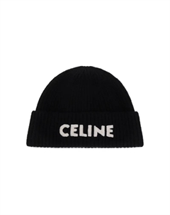 Вышитая вязаная шерстяная шапка, Black Celine
