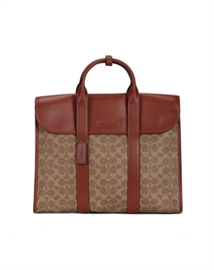 Готэм кожаный портфель через плечо кроссбоди большая мужская сумка коричневая ржавая Coach