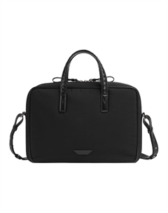 Полиамидный мужской черный наплечный портфель через плечо Bottega veneta