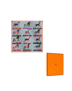 HERMES Шёлковый шарф Mulberry, Blue Gray Hermès