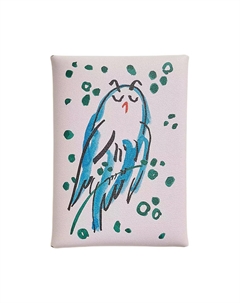 HERMES Картхолдер Calvi Duo Swift Calfskin женский 09 Mauve Pâle Dream Purple Hermès