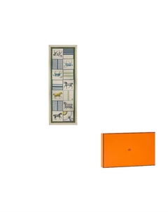 HERMES Кашемировый вязаный шарф мужской натуральный, Natural Hermès