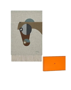 HERMES Вязаный шарф мужской, Gray Hermès