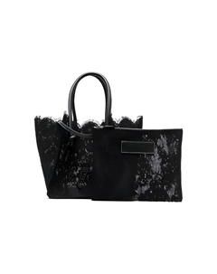 Кожаная сумка через плечо повседневная женская черная Ermanno scervino