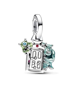 Серебряный кулон с эмалью и фианитом, Silver Pandora