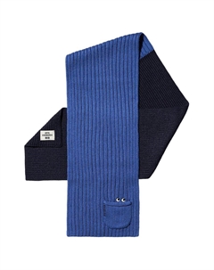 Акриловый шерстяной полиамидный вязаный шарф унисекс разноцветный, Royal Blue Uniqlo