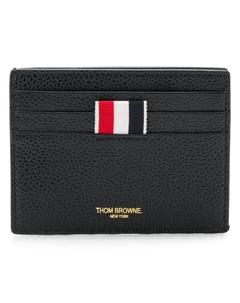 Двусторонний картхолдер с полосками RWB, черный Thom browne