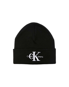 Хлопковая мужская шапка-бини черная, Black Calvin klein