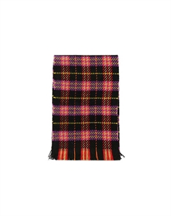 Вязаный шарф унисекс черный с красным, Black Red Burberry