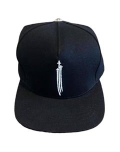 Хлопковая бейсболка мужская черная, Black Chrome hearts