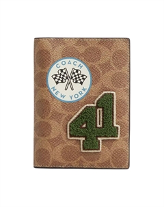 Мини-визитница из лакированного полотна унисекс, Tawny Multicolor Coach