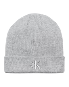 Акриловая шапка мужская черная, Gray Calvin klein