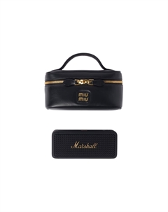 Сумка для хранения Marshall Collaboration из кожи унисекс черная Miu miu