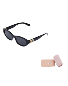 Солнцезащитные очки овальной формы Eyewear Oval Frame, Black Miu miu