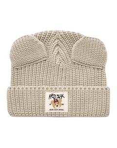 Детская акриловая шапка светло-бежевая, Light Beige Mlb