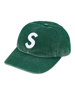 Шестипанельная кепка с пигментным покрытием и логотипом S, Green Supreme
