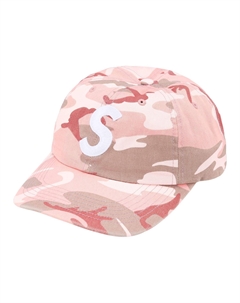 Шестипанельная кепка с пигментным покрытием и логотипом S, Pink Supreme