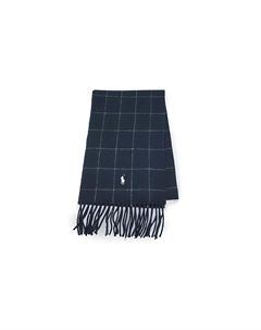 Вязаный шарф унисекс морской синий, Marine Blue Polo ralph lauren