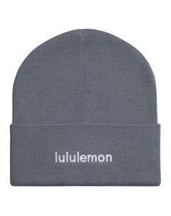 Шерстяная вязаная шапка унисекс черная, Oil Gray/White/OLBL/WHT Lululemon