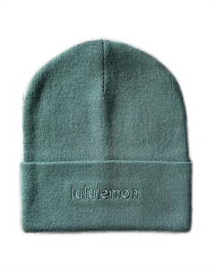 Шерстяная вязаная шапка унисекс черная, Eucalyptus Gray/GREU Lululemon