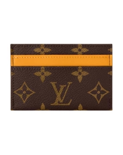 Желтый мужской картхолдер из текстиля с покрытием Louis vuitton