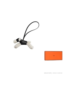HERMES Подвеска из овчины Budy Sheepskin унисекс, Black/White Hermès