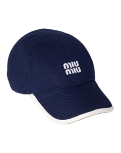 Кепка с логотипом Drill, Blue Miu miu