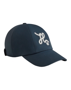 HERMES Хлопковая бейсболка женская голубая, Blueberry Hermès