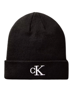 Акриловая шапка мужская черная, Black Calvin klein