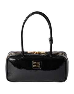 Женская кожаная сумка через плечо черная Miu miu