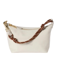 Хлопковая женская сумка белая Miu miu