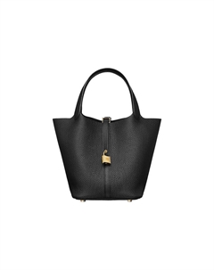 HERMES Сумка Пикотин Лок Торийон Клеманс Кожа 22 Женская Нуар Черная Hermès