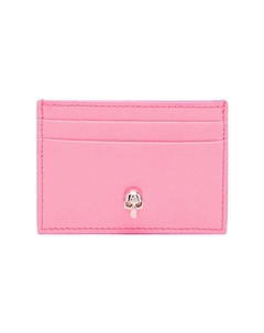 Женский розовый картхолдер из коровьей кожи Alexander mcqueen