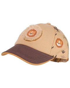 Кепка для мальчика с нашивкой в виде льва и эффектом потертости на липучке, мультиколор Maximo