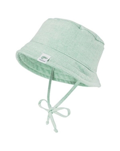 Детская шапочка с подкладкой и завязкой, УФ 15 - шапочка, Light Menthe Melange Maximo