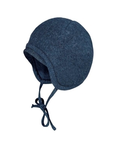 Детская шапочка с шерстяным флисом - шапочка, синий Maximo