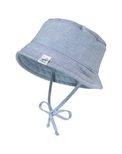 Детская шапочка с подкладкой и завязкой, УФ 15 - шапочка, синий Maximo