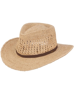 Шляпа Outback из раффии Fine Crochet для мужчин, Tan Scala