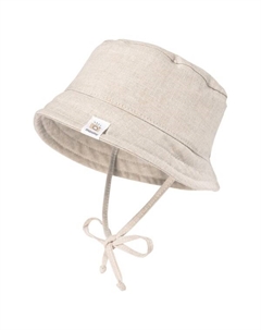 Детская шапочка с подкладкой и завязкой, УФ 15 - шапочка, бежевый Maximo