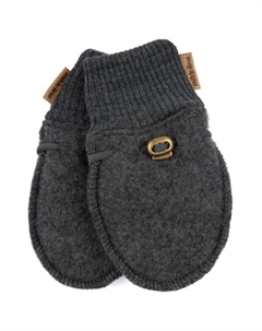 Детские шерстяные варежки-перчатки, Anthracite Melange Mikk-line