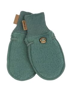 Детские шерстяные варежки-перчатки, зеленый Mikk-line