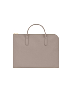 Le Foulonné Кожаная Портативная Сумка-портфель Малый Размер Мужская Бежевая Longchamp