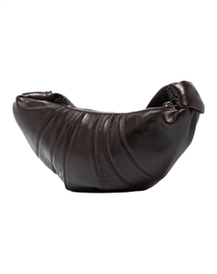 Серия Croissant Сумка-круассан из овчины, Женская Маленькая Сумка, Темный Шоколад Lemaire