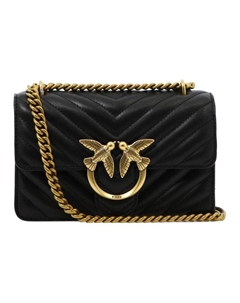 Сумка через плечо из овчины черная Pinko