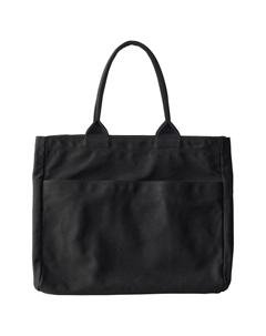 Хлопковая сумка через плечо унисекс черная Uniqlo