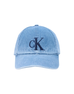 Хлопковая бейсболка унисекс синяя Calvin klein