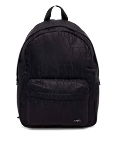 Рюкзак с логотипом, синий Emporio armani kids