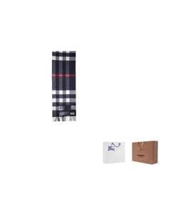 Клетчатый шарф с бахромой, Gray Burberry