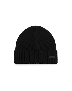 Вязаная шапка с нашивкой логотипа, Black Hugo boss